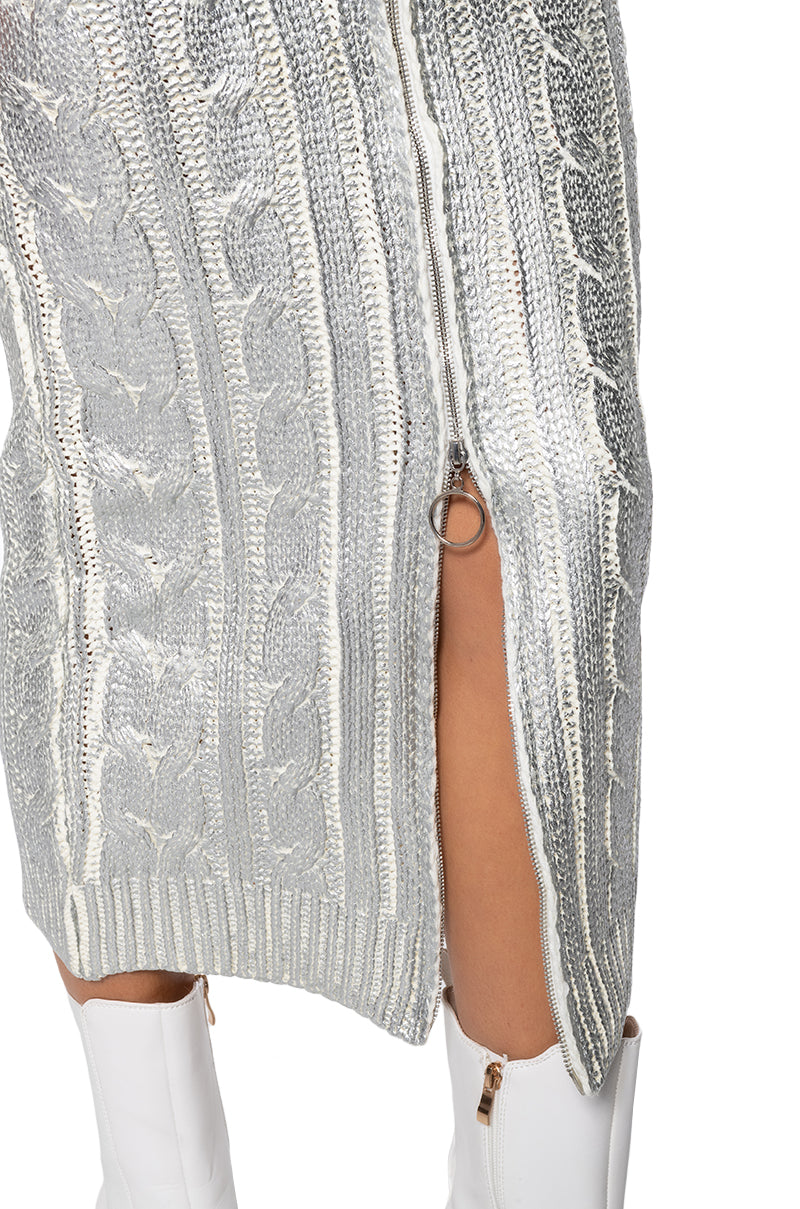ESME SILVER METALLIC SKIRT