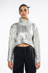 ESME SILVER METALLIC SWEATER