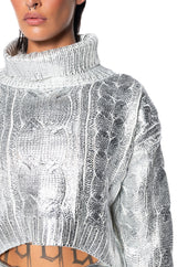ESME SILVER METALLIC SWEATER