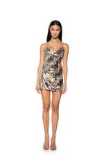 ESTEFANA MULTI COLOR SEQUIN MINI DRESS