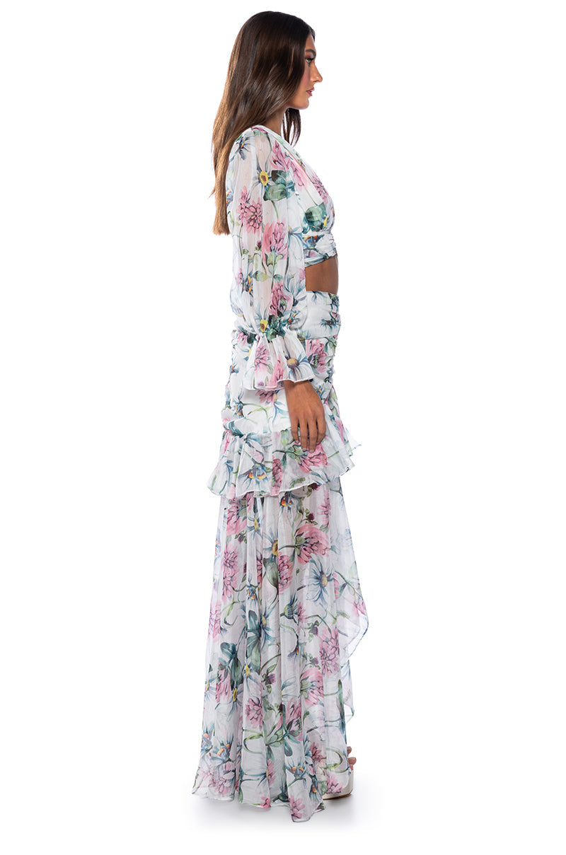 ESTELLE FLORAL PRINT MAXI DRESS