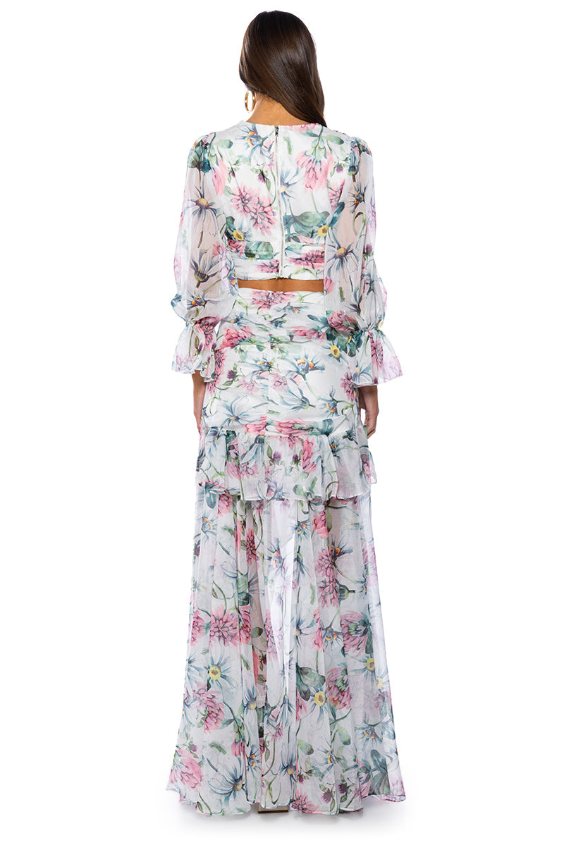 ESTELLE FLORAL PRINT MAXI DRESS