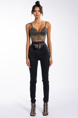 EUPHORIA RHINESTONE MESH BRALETTE