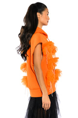 EUPHORIC EMBELLISHED SLEEVELESS SWEATSHIRT