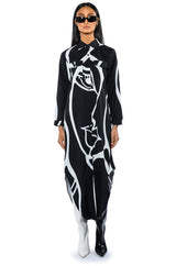 EUROPE GETAWAY BUTTON DOWN MAXI DRESS