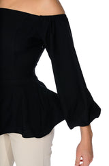 EVELYN OFF THE SHOULDER POPLIN BLOUSE
