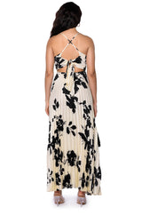 EVELYNN PLEATED MAXI DRESS