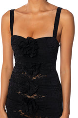 EVERY ROSE HAS ITS THORNS LACE CUTOUT MINI DRESS