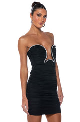 EVERYONE WANTS HER STRAPLESS MINI DRESS