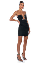 EVERYONE WANTS HER STRAPLESS MINI DRESS