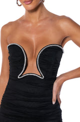 EVERYONE WANTS HER STRAPLESS MINI DRESS