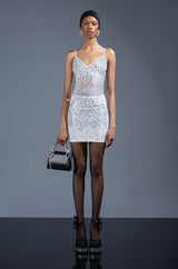 EXPENSIVE LIL TING RHINESTONE MINI DRESS