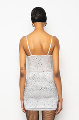 EXPENSIVE LIL TING RHINESTONE MINI DRESS