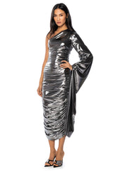 EXTRA AF ONE SHOULDER MIDI DRESS