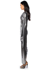 EXTRA AF ONE SHOULDER MIDI DRESS