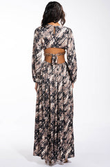 CHAIN BELT BROWN TONE MAXI BELT