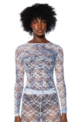 FADED DENIM MESH SET
