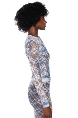 FADED DENIM MESH SET