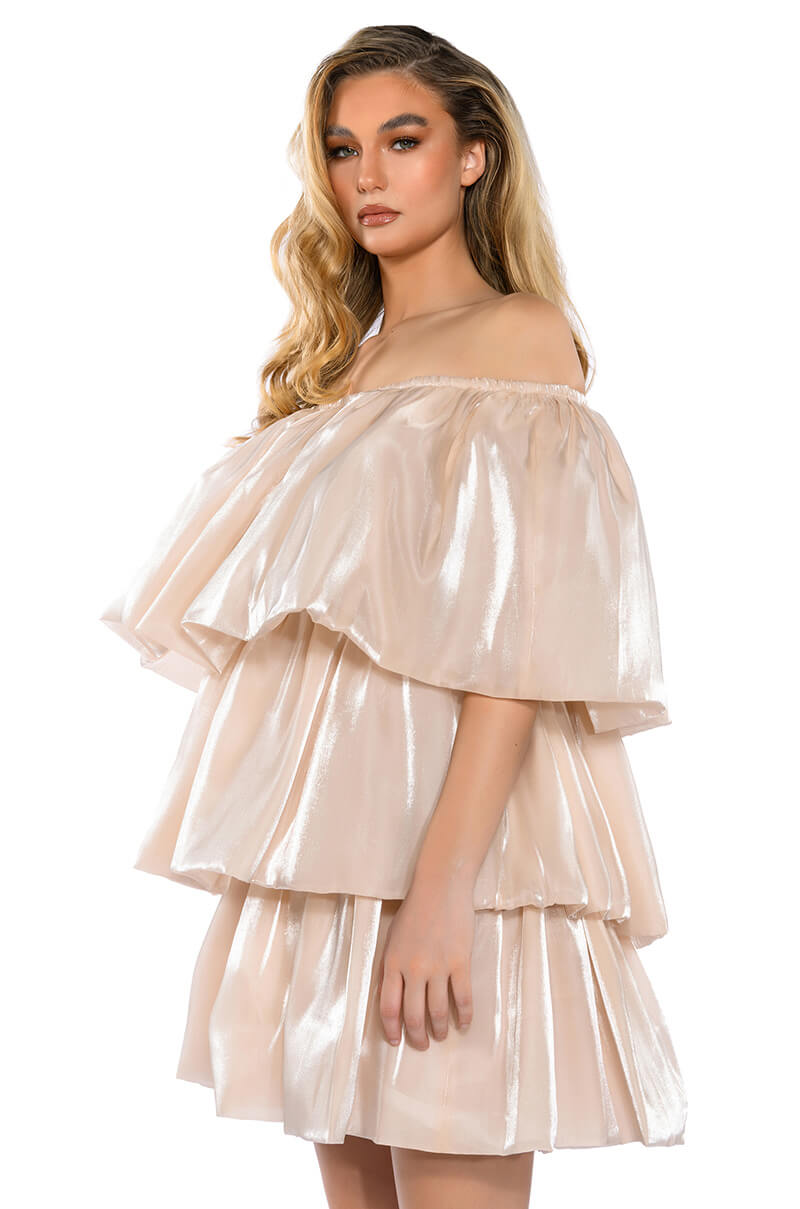 FAIRY DREAMS CHIFFON LAYERED MINI DRESS