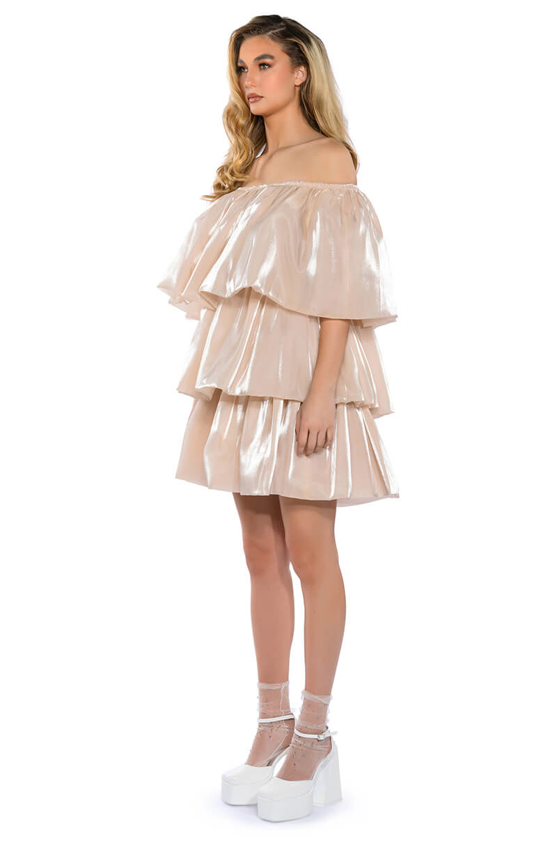 FAIRY DREAMS CHIFFON LAYERED MINI DRESS