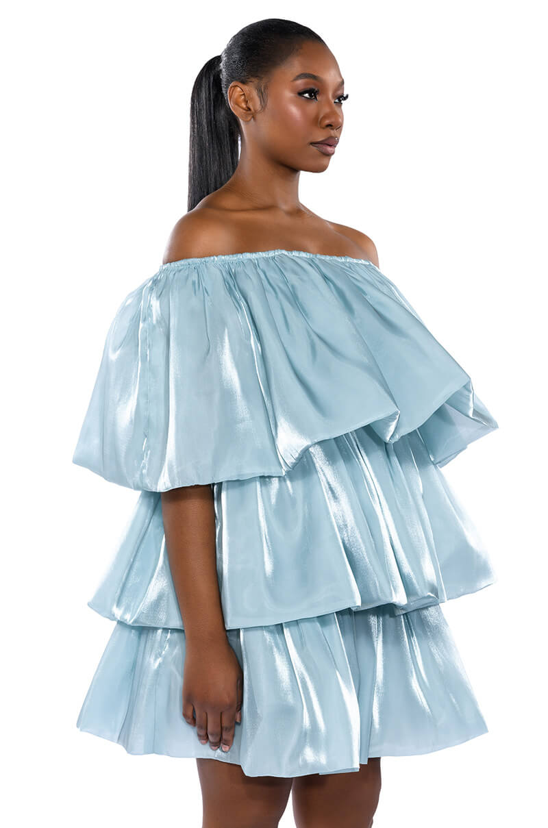 FAIRY DREAMS CHIFFON LAYERED MINI DRESS