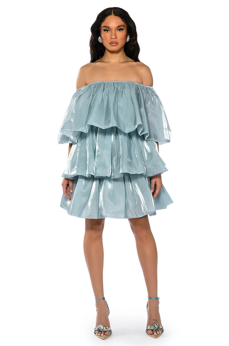 FAIRY DREAMS CHIFFON LAYERED MINI DRESS