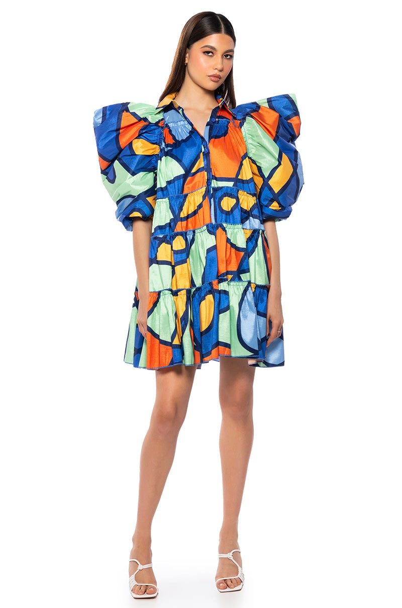 FALL IN LOVE COLLARED MINI DRESS