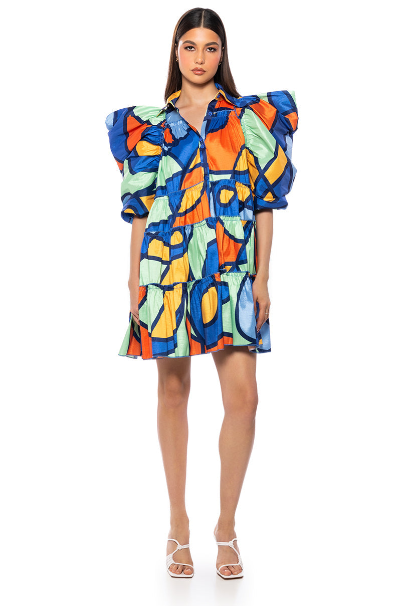 FALL IN LOVE COLLARED MINI DRESS