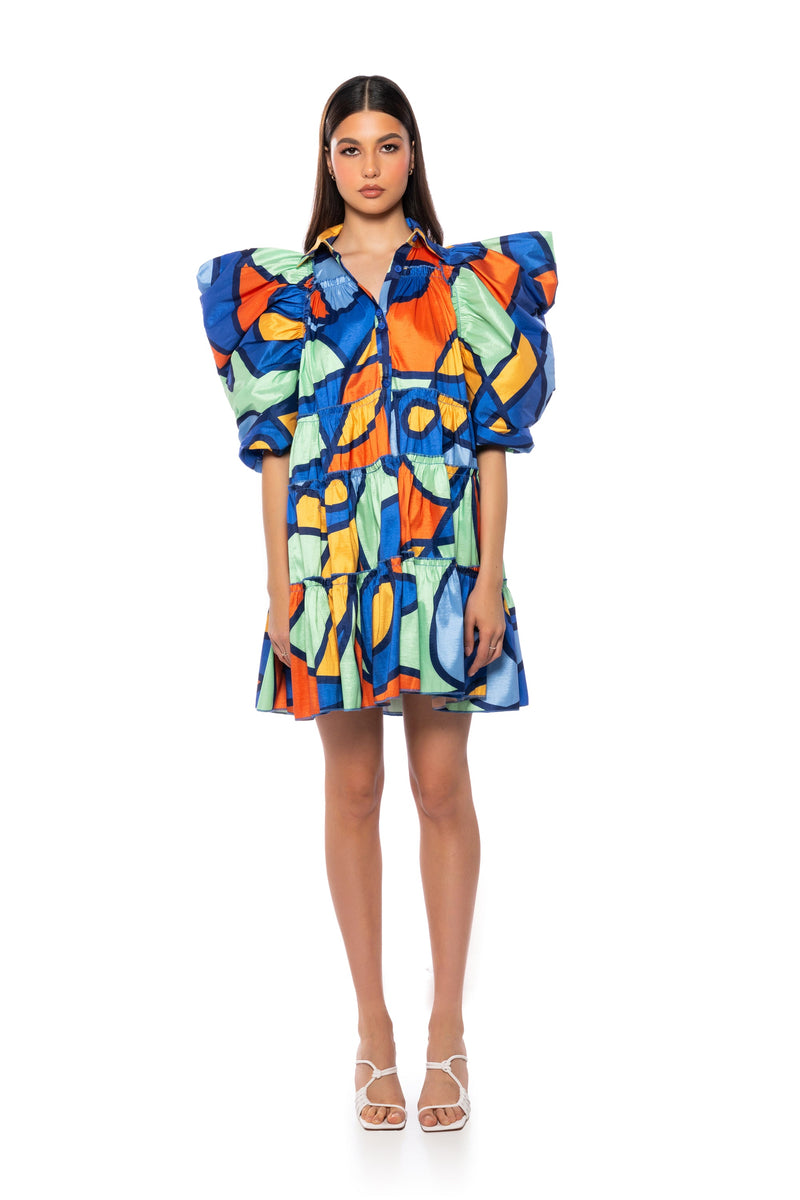 FALL IN LOVE COLLARED MINI DRESS
