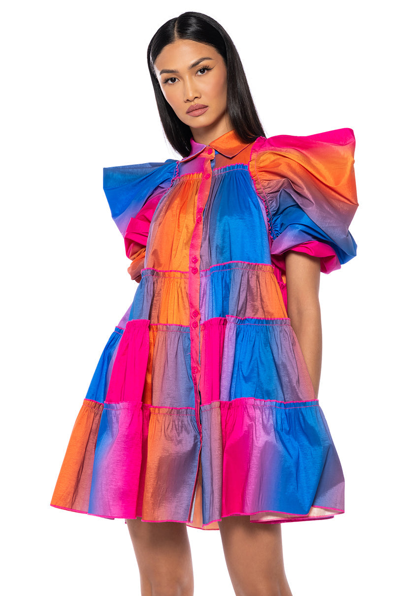 FALL IN LOVE COLLARED MINI DRESS