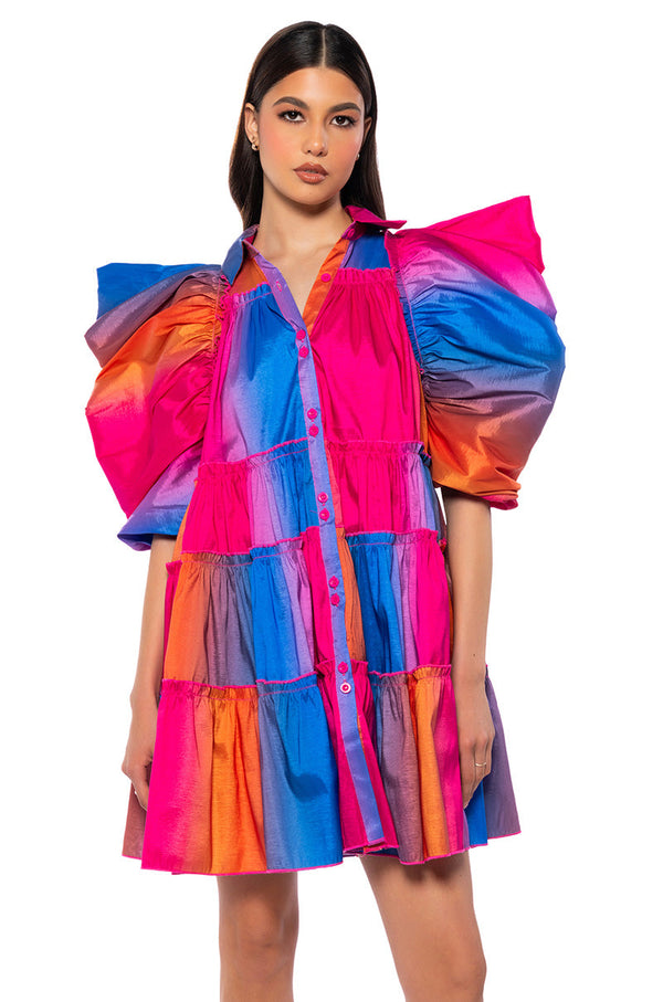 FALL IN LOVE COLLARED MINI DRESS