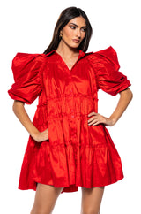 FALL IN LOVE COLLARED MINI DRESS