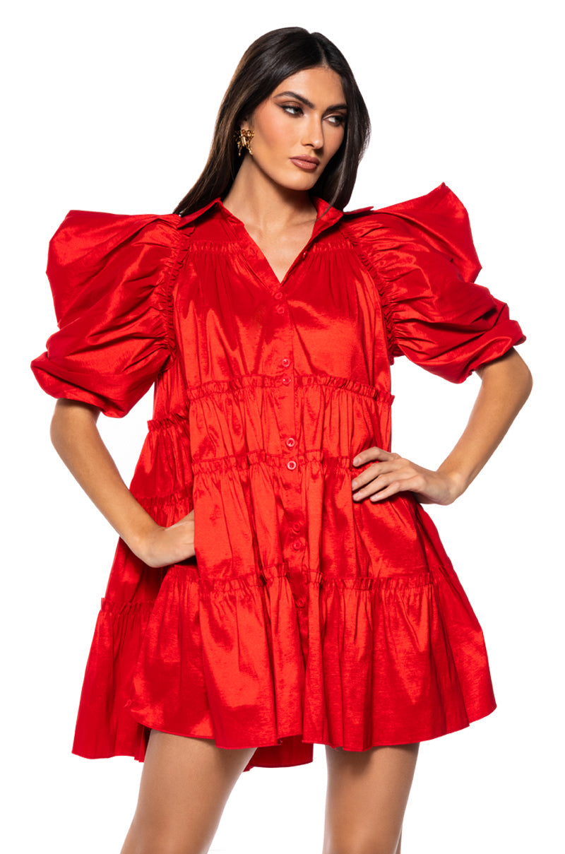 FALL IN LOVE COLLARED MINI DRESS