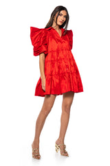 FALL IN LOVE COLLARED MINI DRESS