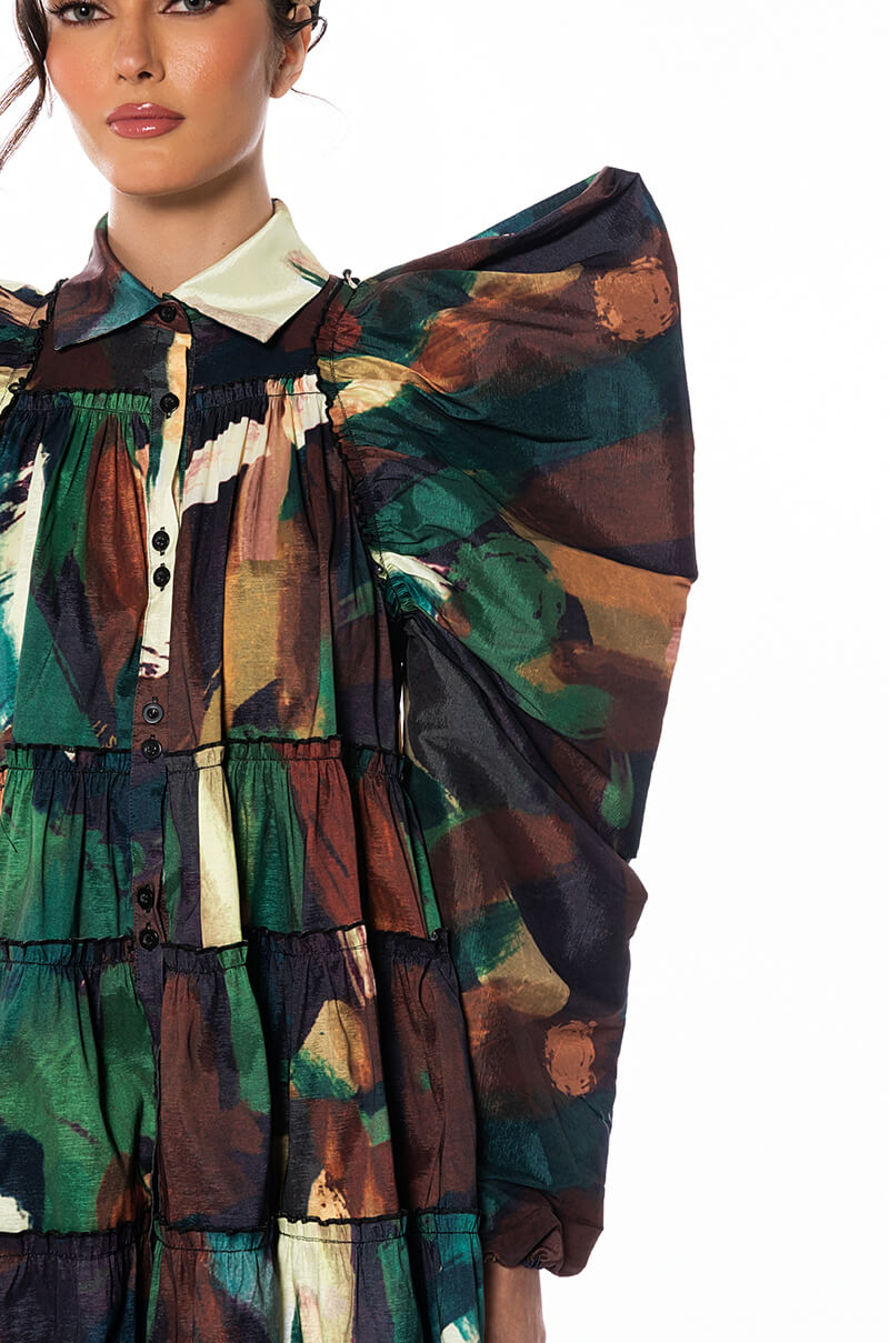 FALL IN LOVE COLLARED MINI DRESS