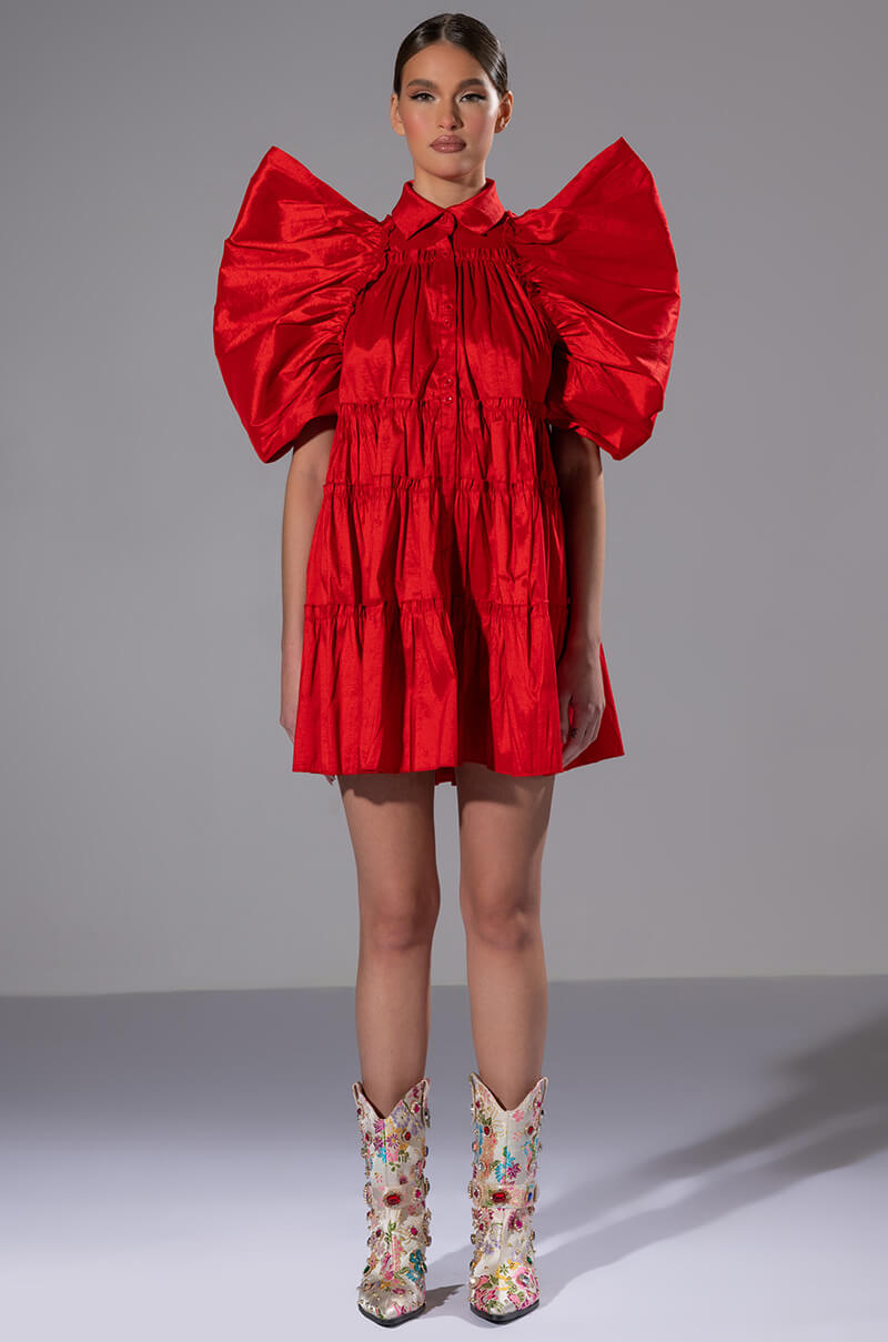 FALL IN LOVE COLLARED MINI DRESS