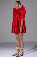 FALL IN LOVE COLLARED MINI DRESS