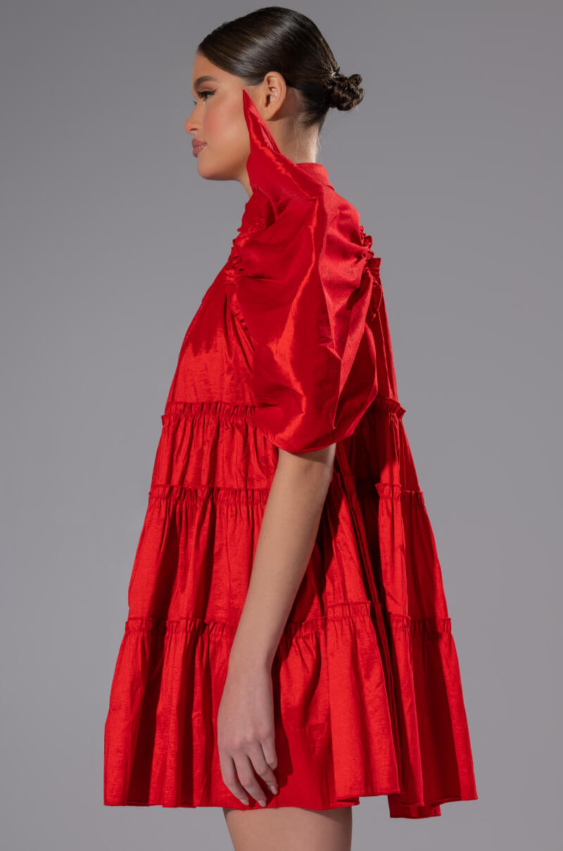 FALL IN LOVE COLLARED MINI DRESS