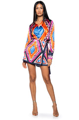 FEELING OTHERWORLDLY PRINTED TOP AND SKIRT SET