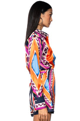 FEELING OTHERWORLDLY PRINTED TOP AND SKIRT SET