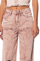 FAYE DISTRESSED RELAXED FIT JEANS