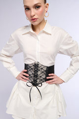 FEELIN LACY CORSET BELT