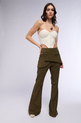 FEELING BRAND NEW WOVEN SKIRT FLARE LEG PANT
