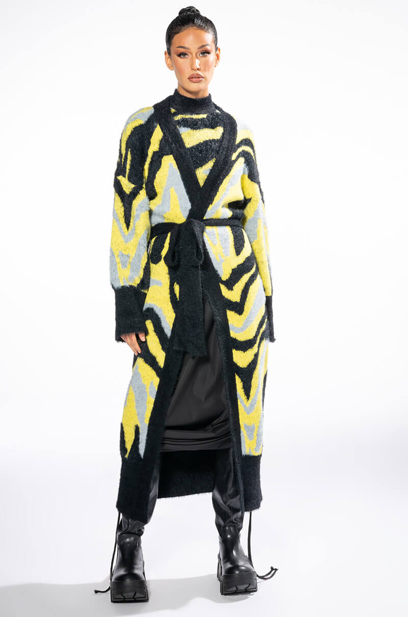 FEELING DANGEROUS LONG TIE CARDIGAN