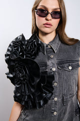 FEELING ZESTY PU STATEMENT BROOCH