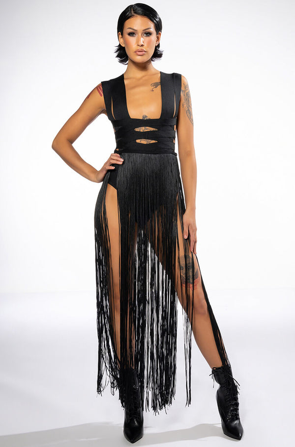 FESTIVAL FRINGE MAXI DRESS