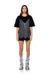 FIGHT THE FEELING EMBELLISHED GRAPHIC T SHIRT