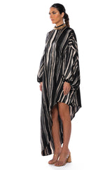 FILM MIDI ASYMMETRICAL SHIRT DRESS