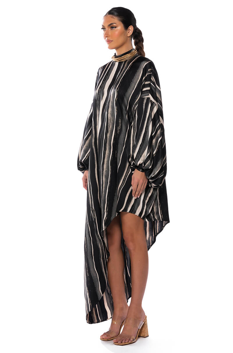 FILM MIDI ASYMMETRICAL SHIRT DRESS