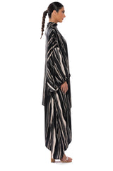 FILM MIDI ASYMMETRICAL SHIRT DRESS
